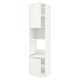 METOD Mobile forno/micro, 2 ante/ripiani, bianco/Veddinge bianco, 60x60x240 cm