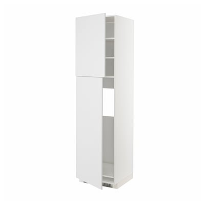 METOD Mobile frigo/2 ante, bianco/Stensund bianco, 60x60x220 cm