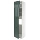 METOD Mobile frigo/3 ante, bianco/Kallarp grigio-verde scuro lucido, 60x60x240 cm