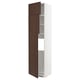 METOD Mobile frigo/3 ante, bianco/Sinarp marrone, 60x60x240 cm