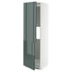 METOD Mobile frigo o congelatore/2 ante, bianco/Kallarp grigio-verde scuro lucido, 60x60x200 cm