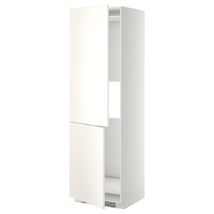 METOD Mobile frigo o congelatore/2 ante, bianco/Veddinge bianco, 60x60x200 cm