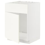 METOD Mobile lavello con anta/frontale, bianco/Vallstena bianco, 60x60 cm