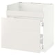 METOD Mobile lavello HAVSEN/3front/2cass, bianco Maximera/Veddinge bianco, 80x60 cm