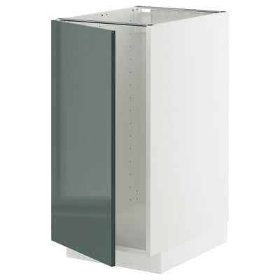 METOD Mobile lavello/raccolta differ., bianco/Kallarp grigio-verde scuro lucido, 40x60 cm