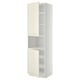 METOD Mobile microonde, 2 ante/ripiani, bianco/Bodbyn bianco sporco, 60x60x220 cm