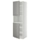 METOD Mobile microonde, 2 ante/ripiani, bianco/Bodbyn grigio, 60x60x200 cm