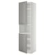 METOD Mobile microonde, 2 ante/ripiani, bianco/Bodbyn grigio, 60x60x220 cm