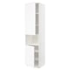 METOD Mobile microonde, 2 ante/ripiani, bianco Enköping/bianco effetto legno, 60x60x240 cm