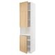 METOD Mobile microonde, 2 ante/ripiani, bianco/Forsbacka rovere, 60x60x240 cm