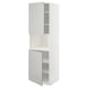 METOD Mobile microonde, 2 ante/ripiani, bianco/Havstorp grigio chiaro, 60x60x200 cm