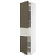METOD Mobile microonde, 2 ante/ripiani, bianco/Havstorp marrone-beige, 60x60x240 cm