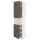 METOD Mobile microonde, 2 ante/ripiani, bianco/Havstorp marrone-beige, 60x60x220 cm
