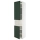 METOD Mobile microonde, 2 ante/ripiani, bianco/Havstorp verde intenso, 60x60x240 cm