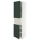 METOD Mobile microonde, 2 ante/ripiani, bianco/Havstorp verde intenso, 60x60x220 cm