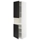 METOD Mobile microonde, 2 ante/ripiani, bianco/Lerhyttan mordente nero, 60x60x220 cm