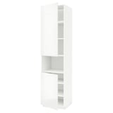 METOD Mobile microonde, 2 ante/ripiani, bianco/Ringhult bianco, 60x60x240 cm