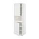 METOD Mobile microonde, 2 ante/ripiani, bianco/Stensund bianco, 60x60x200 cm