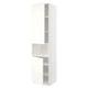 METOD Mobile microonde, 2 ante/ripiani, bianco/Vallstena bianco, 60x60x240 cm
