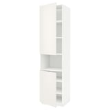 METOD Mobile microonde, 2 ante/ripiani, bianco/Veddinge bianco, 60x60x240 cm