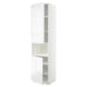 METOD Mobile microonde, 2 ante/ripiani, bianco/Voxtorp lucido/bianco, 60x60x240 cm