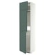 METOD Mobile per frigo/congelatore+3 ante, bianco/Aspudden grigio scuro-verde, 60x60x240 cm
