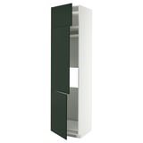 METOD Mobile per frigo/congelatore+3 ante, bianco/Havstorp verde intenso, 60x60x240 cm