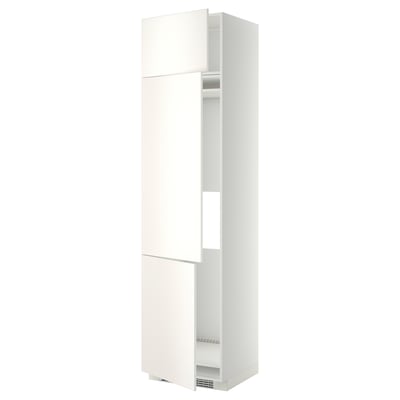 METOD Mobile per frigo/congelatore+3 ante, bianco/Veddinge bianco, 60x60x240 cm