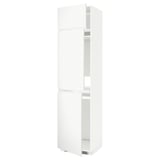 METOD Mobile per frigo/congelatore+3 ante, bianco/Voxtorp bianco opaco, 60x60x240 cm
