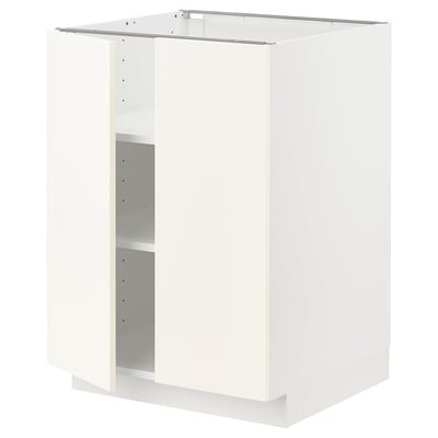 METOD Mobile/ripiano/2 ante, bianco/Vallstena bianco, 60x60 cm