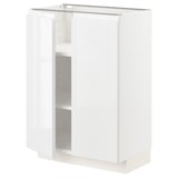 METOD Mobile/ripiano/2 ante, bianco/Voxtorp lucido/bianco, 60x37 cm