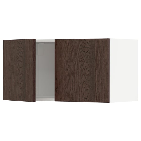 METOD Pensile con 2 ante, bianco/Sinarp marrone, 80x40 cm