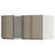 METOD Pensile con 2 ante, bianco/Voxtorp grigio-marrone scuro lucido, 80x40 cm