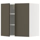 METOD Pensile con ripiani/2 ante, bianco/Havstorp marrone-beige, 60x60 cm