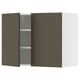 METOD Pensile con ripiani/2 ante, bianco/Havstorp marrone-beige, 80x60 cm