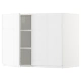 METOD Pensile con ripiani/2 ante, bianco/Voxtorp lucido/bianco, 80x60 cm