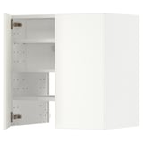 METOD Pensile per cappa con ripiano/anta, bianco/Havstorp beige, 60x60 cm