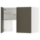 METOD Pensile per cappa con ripiano/anta, bianco/Havstorp marrone-beige, 80x60 cm