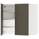 METOD Pensile per cappa con ripiano/anta, bianco/Havstorp marrone-beige, 60x60 cm