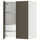 METOD Pensile per cappa con ripiano/anta, bianco/Havstorp marrone-beige, 60x80 cm