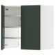 METOD Pensile per cappa con ripiano/anta, bianco/Havstorp verde intenso, 60x60 cm
