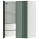 METOD Pensile per cappa con ripiano/anta, bianco/Kallarp grigio-verde scuro lucido, 60x80 cm