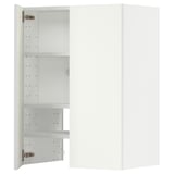 METOD Pensile per cappa con ripiano/anta, bianco/Vallstena bianco, 60x80 cm