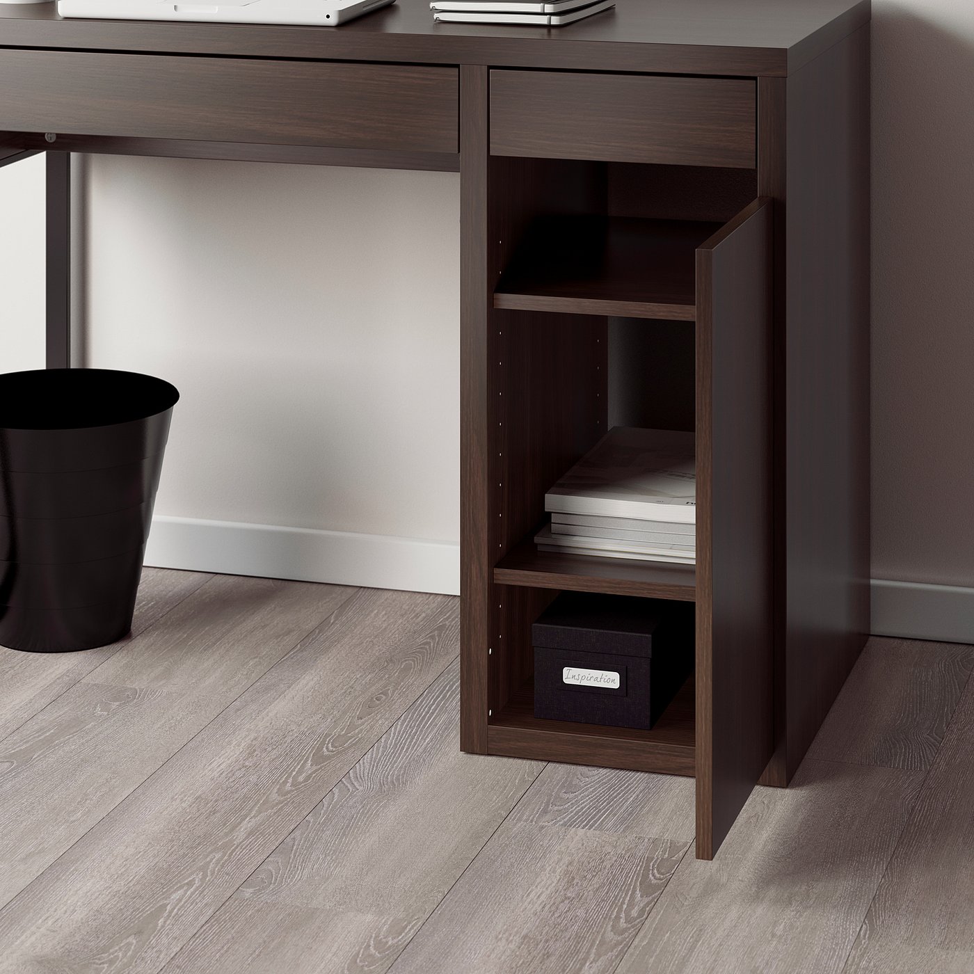 MICKE Scrivania, marrone-nero, 105x50 cm - IKEA Svizzera