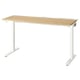 Opzione: MITTZON Scrivania, impiallacciatura di rovere/bianco, 140x60 cm