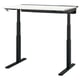 MITTZON Scrivania regolabile in altezza, elettrico bianco/nero, 120x80 cm