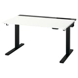 MITTZON Scrivania regolabile in altezza, elettrico bianco/nero, 120x80 cm