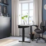 MITTZON Scrivania regolabile in altezza, elettrico bianco/nero, 120x60 cm