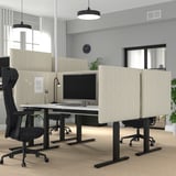 MITTZON Scrivania regolabile in altezza, elettrico bianco/nero, 160x80 cm