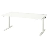 MITTZON Scrivania regolabile in altezza, elettrico bianco, 160x80 cm